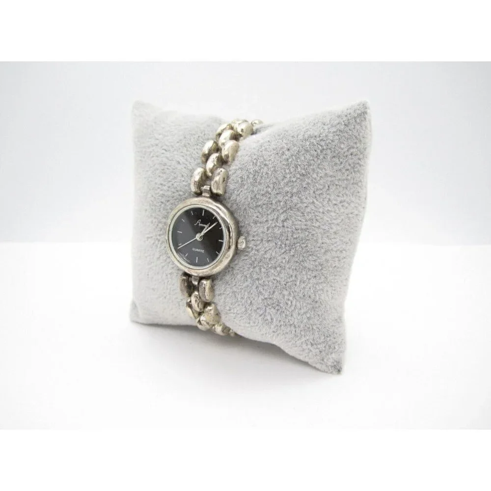 Women Ammos 925 Sterling Sliver Quartz WR Analog 23mm Round Watch (F837)
